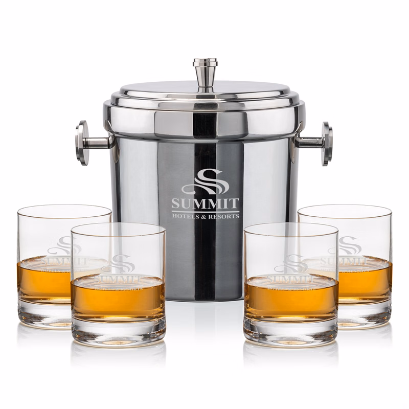 Milano Ice Bucket & Dresden On-the-Rocks Set