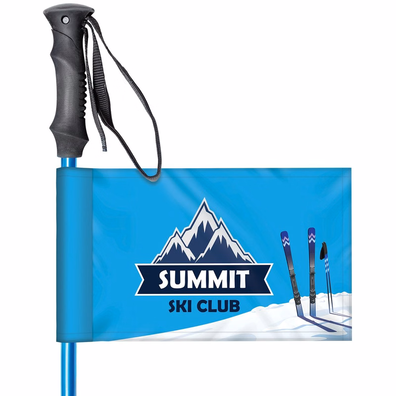 9" X 6" Double Sided Rectangle Ski Pole Flag