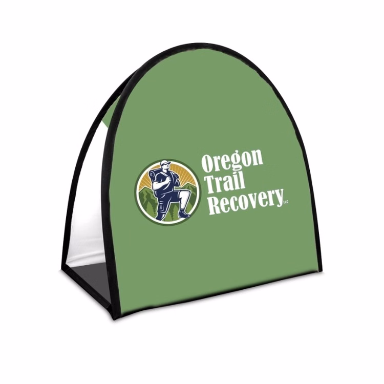 Half Moon Banner™, Pop Up A Frame - 32.5"W x 26.5"H