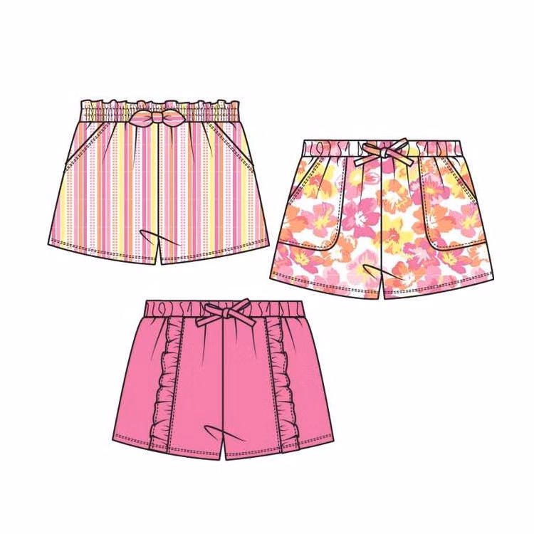 Girls' Shorts 3 Pack - Assorted Colors Size 2-4T