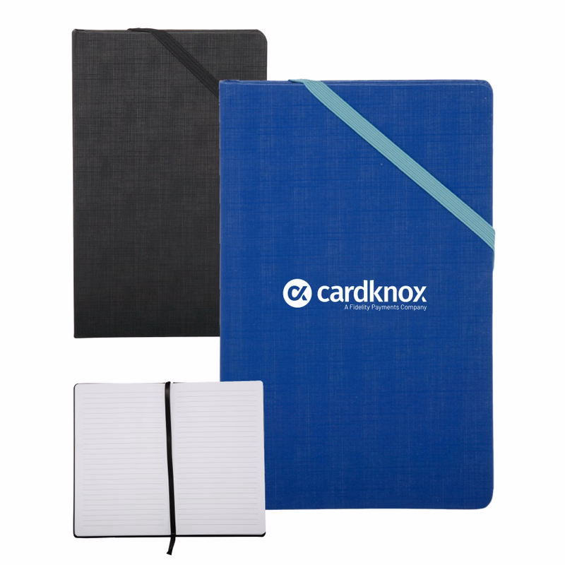 Union Printed - Hardcover Journals with Corner Band - 1-Color Logo