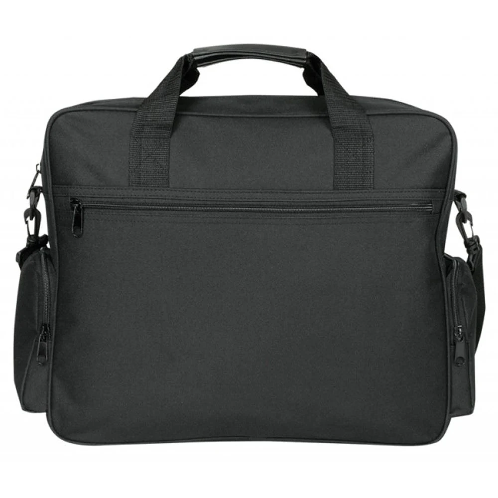 16" Soft-Sided Briefcases - Black 2 Side Pockets 1