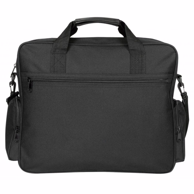 16" Soft-Sided Briefcases - Black 2 Side Pockets