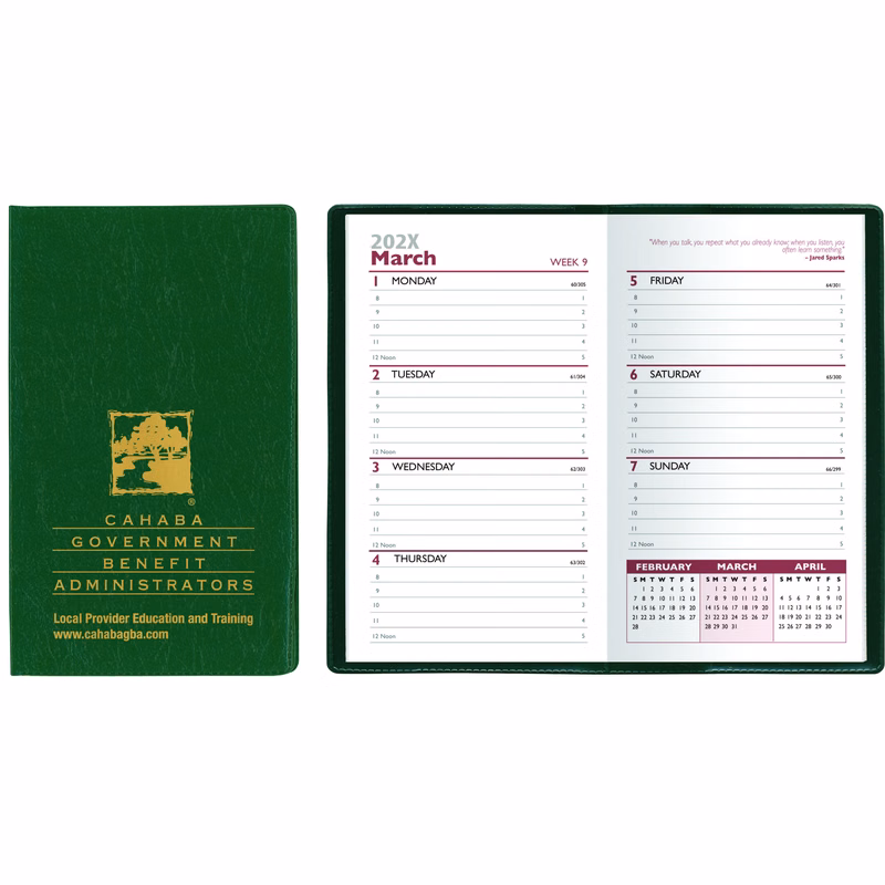 Executive Vinyl Weekly Pocket Planner