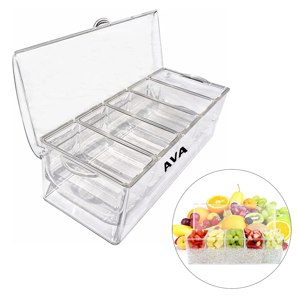 Transparent Dividable Fruit Tray Box 1