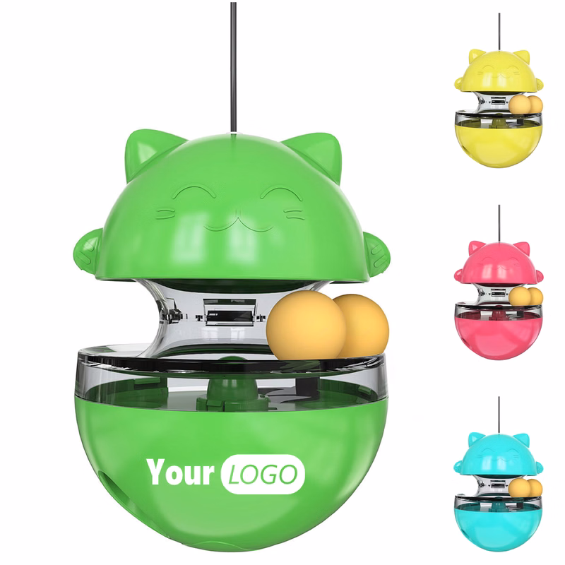 Plastic Cat Toys Kitty Food Dispenser Ball Indoor