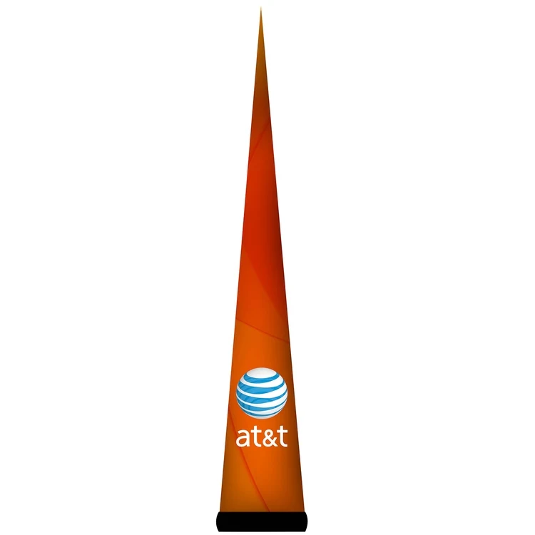 AirePin™ LED Inflatable Column, Cones_Orange At_T - 7.5'H 1