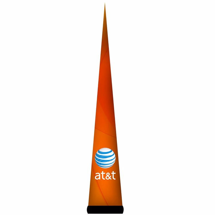 AirePin™ LED Inflatable Column, Cones_Orange At_T - 7.5'H