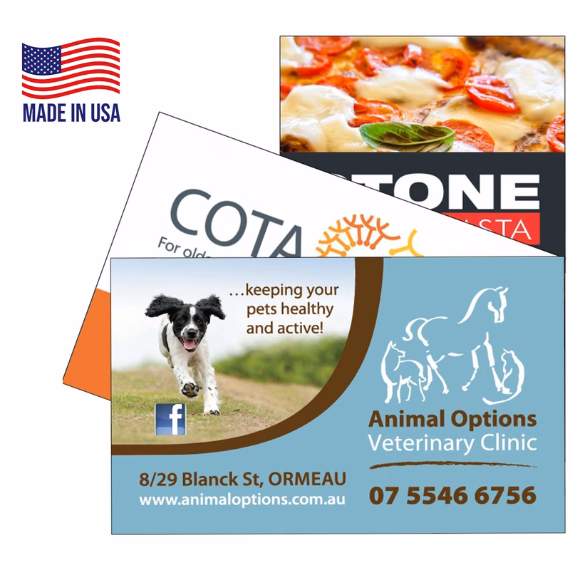 USA Made Business Card Magnet - Die cut Full Color