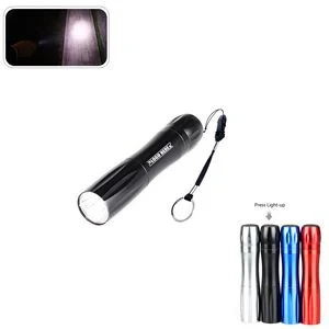 Palm Sized LED Flashlight Aluminum Design With Wrist Band 1