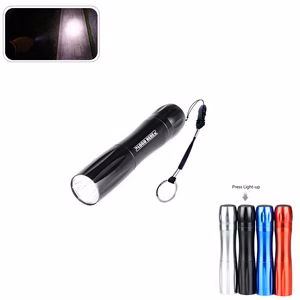 Palm Sized LED Flashlight Aluminum Design With Wrist Band