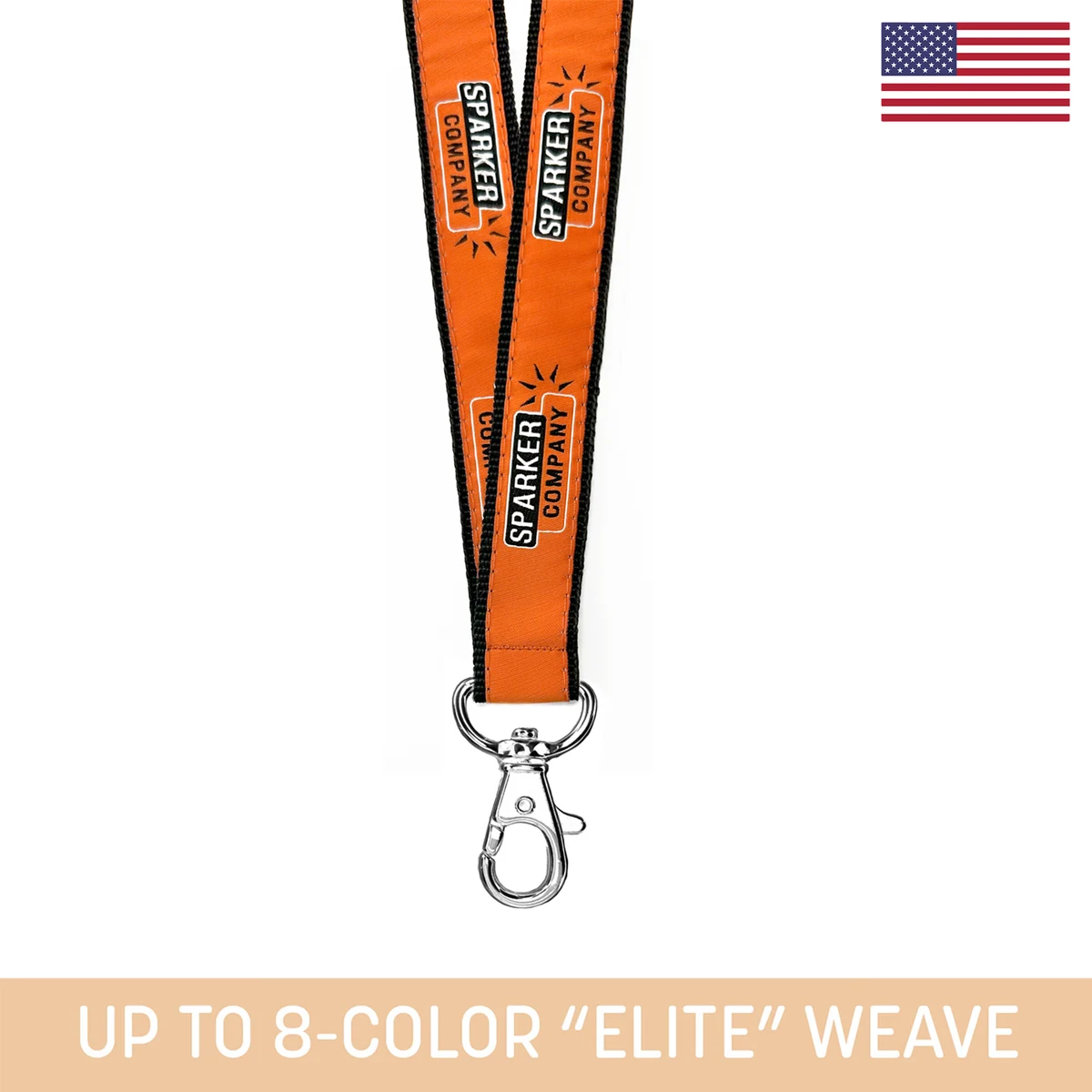 1" Woven Lanyard w/ Lobster Claw - "Elite" Weave 1