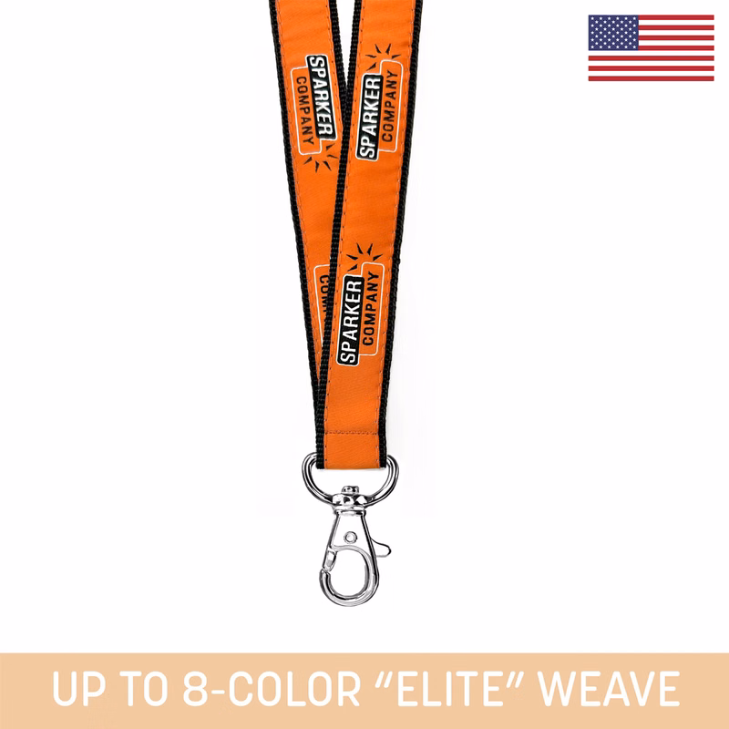 1" Woven Lanyard w/ Lobster Claw - "Elite" Weave