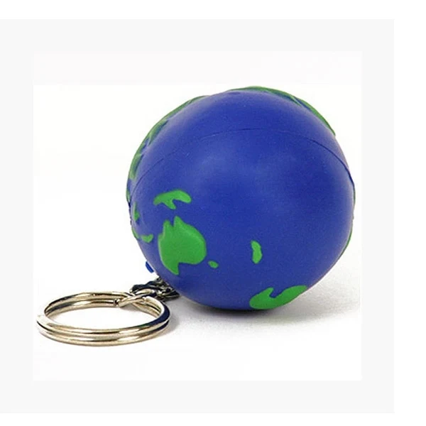 The Earth Globe Stress Ball Keychain 1