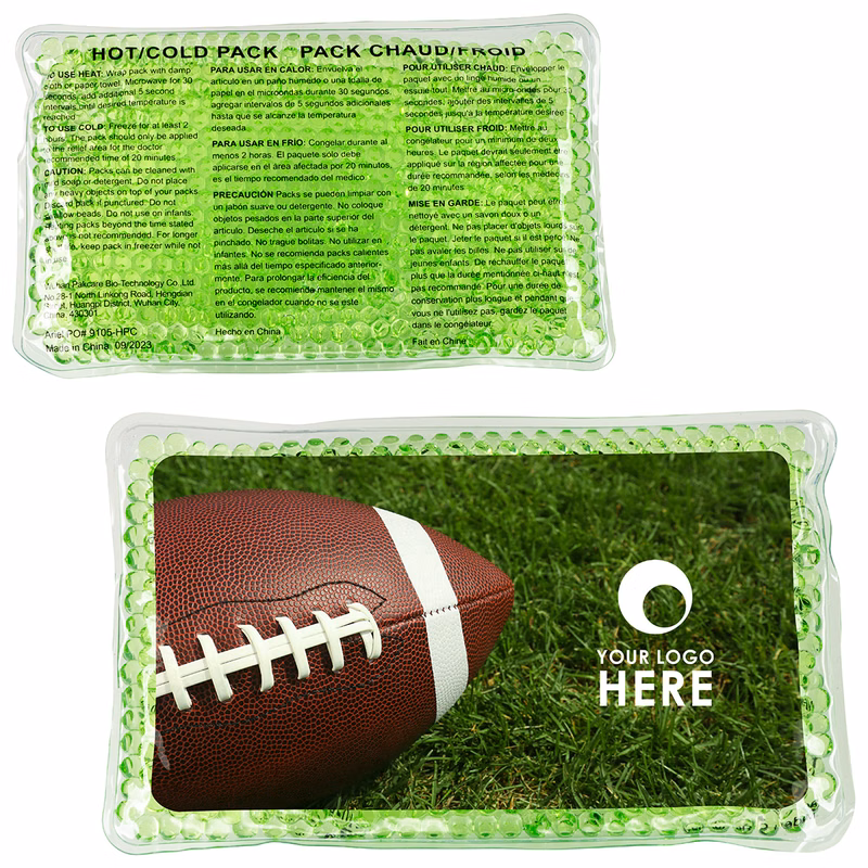 Football Large Rectangle Aqua Pearls™ Hot/Cold Pack