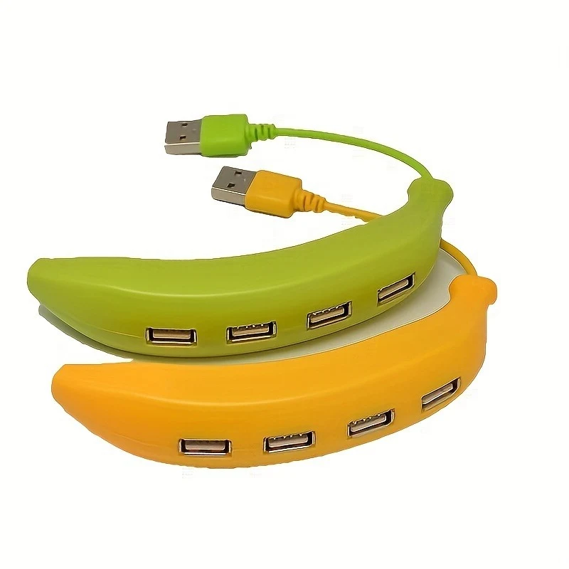 Banana Shape Usb 2.0 Hub Splitter 4 Port Adapter 1