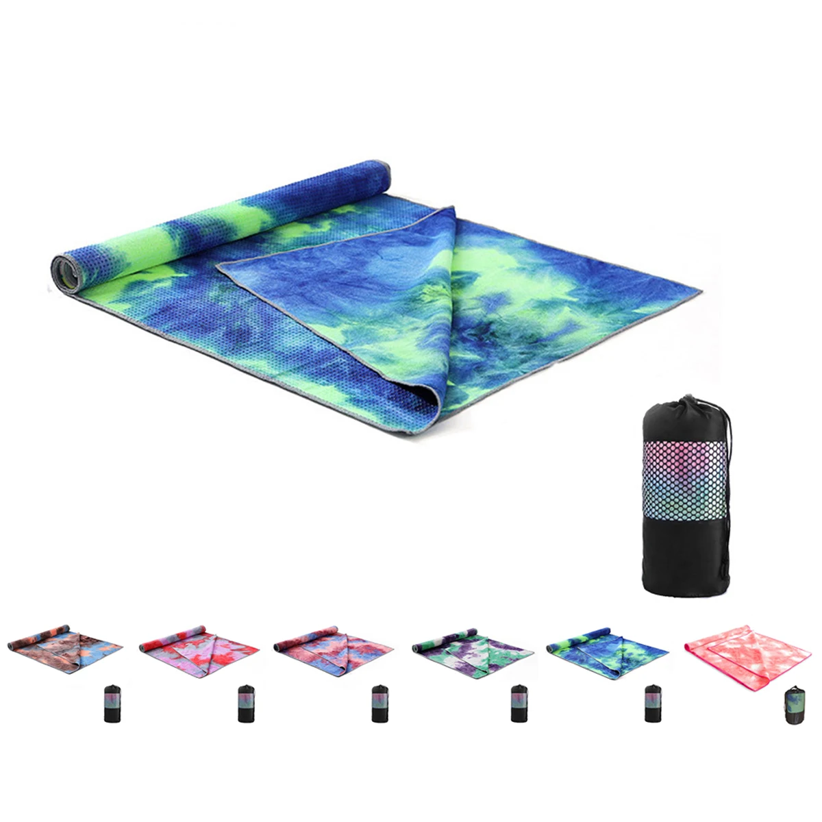 Non Slip Tie-Dye Yoga Towel 1