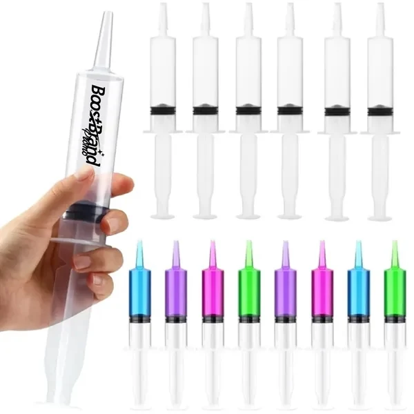 Custom 1.5 oz Clear Plastic Measuring Syringes with Precise Markings — Multi Use 1