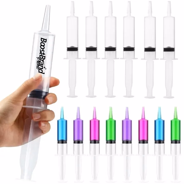 Custom 1.5 oz Clear Plastic Measuring Syringes with Precise Markings — Multi Use