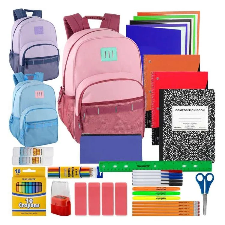 Two Tone Backpacks with 45-Piece School Supply Kits 1