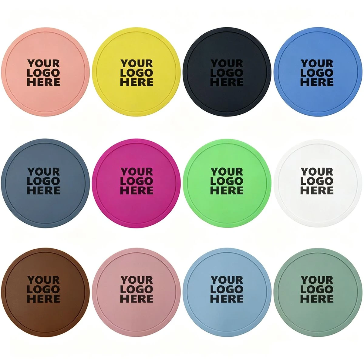 Round Silicone Non Slip Drink Coaster 1
