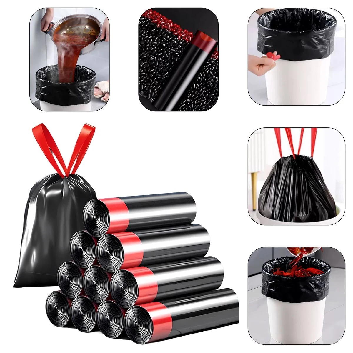 Household Black Hand-Held Garbage Bag 1