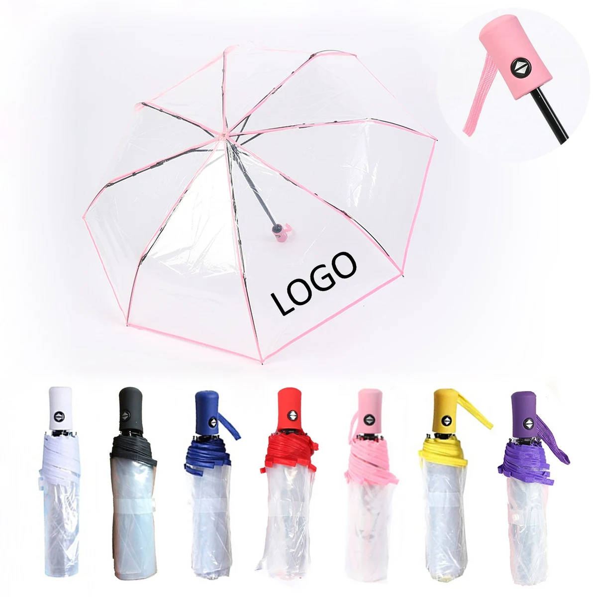 Full Automatic Clear Folding Umbrella 1