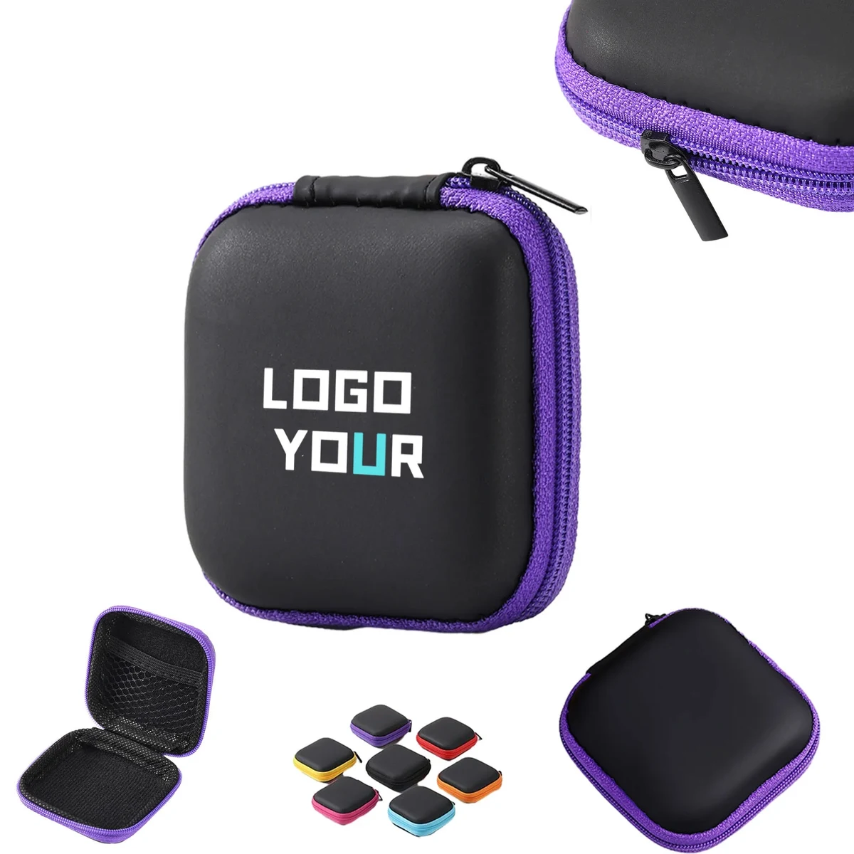 Portable Square Headphone/Data Cable Storage Box 1
