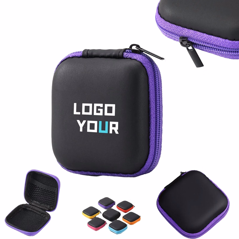 Portable Square Headphone/Data Cable Storage Box