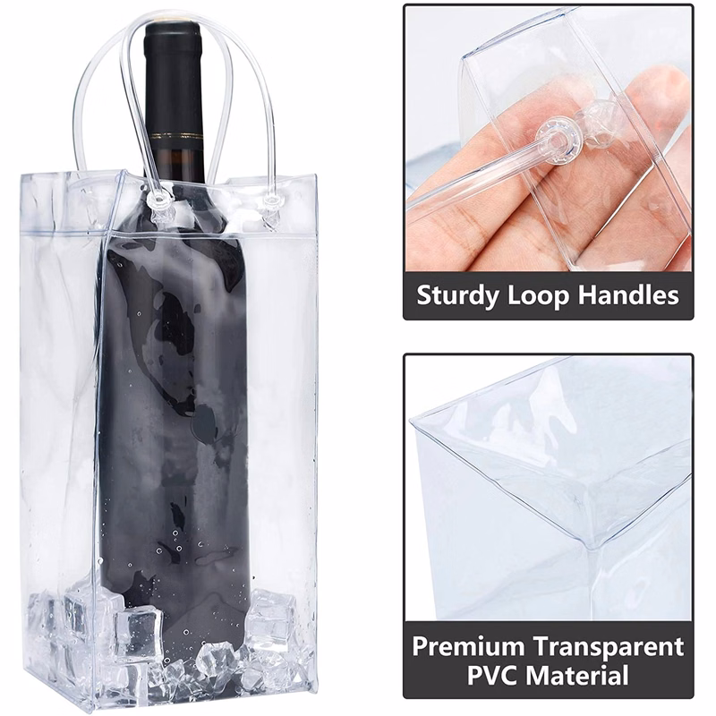 PVC Portable Clear Wine Ice Bag