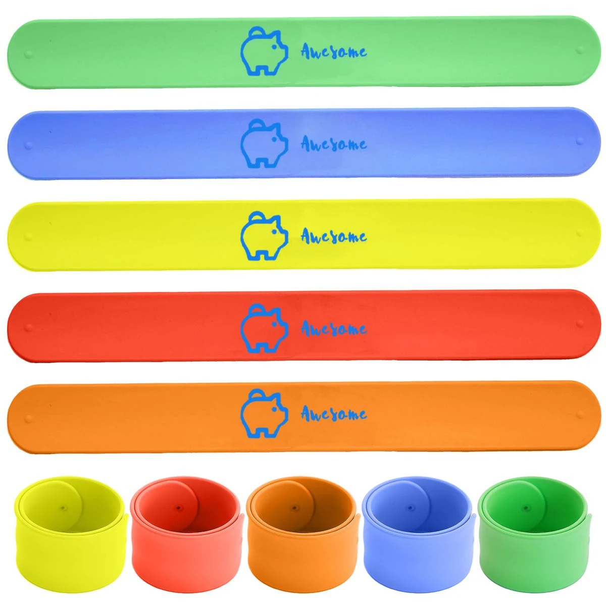 Wholesale Silicone Slap Bracelets Fun Wristbands Minimum 50 Pieces 1