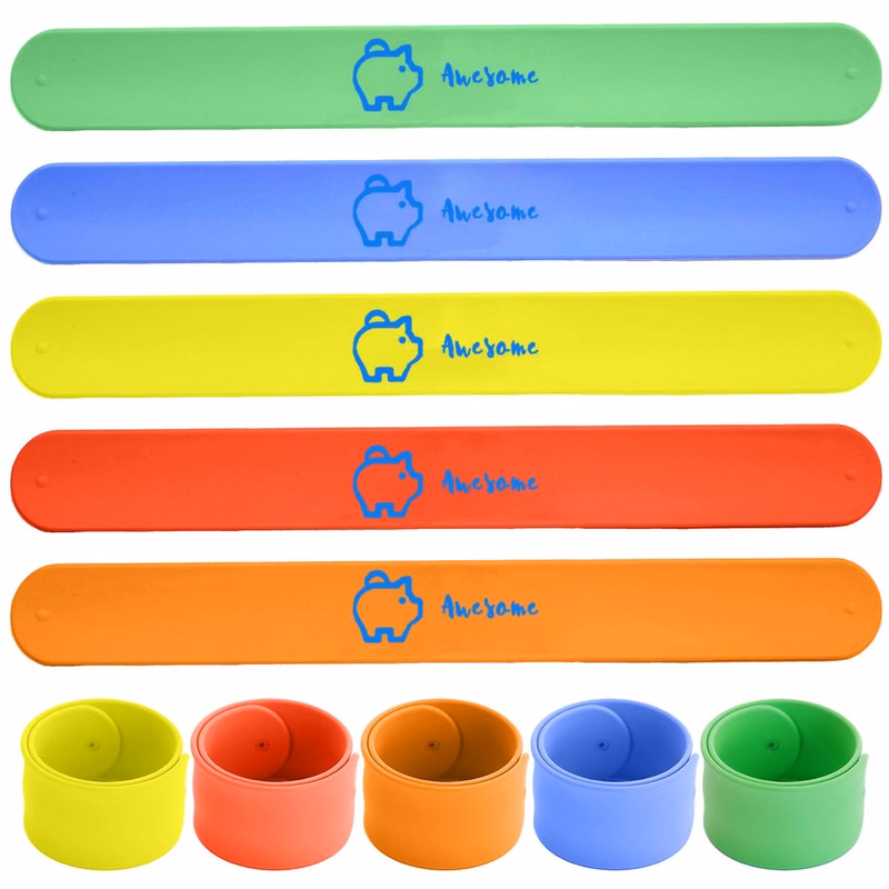 Wholesale Silicone Slap Bracelets Fun Wristbands Minimum 50 Pieces