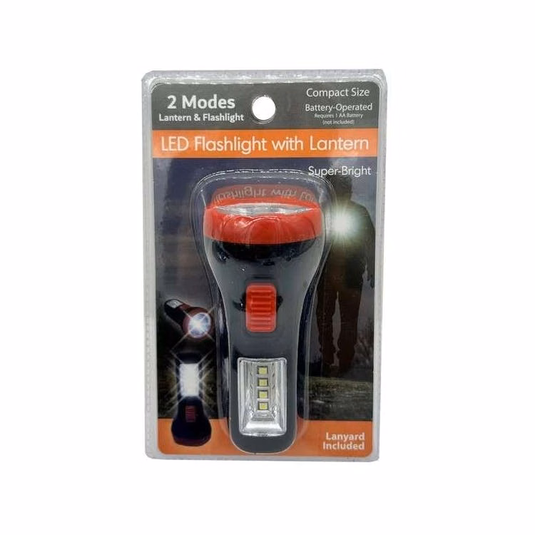 2-in-1 Battery-Operated LED Flashlight with Lantern