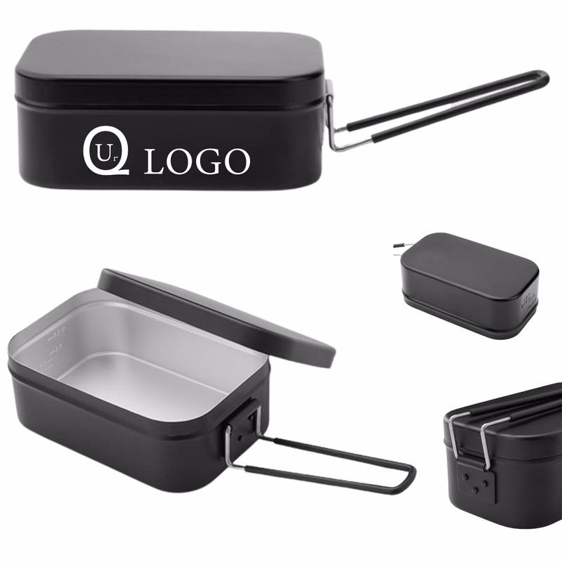 Stainless Steel Lunch Box W/ Foldable Handle