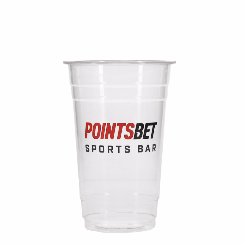 20 oz PLA Eco Cold Plastic Cup Clear Tradition Print