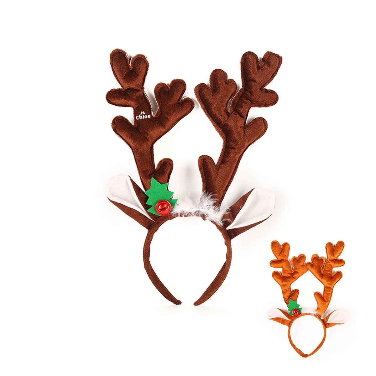 Christmas Fabric Antler Headband 1