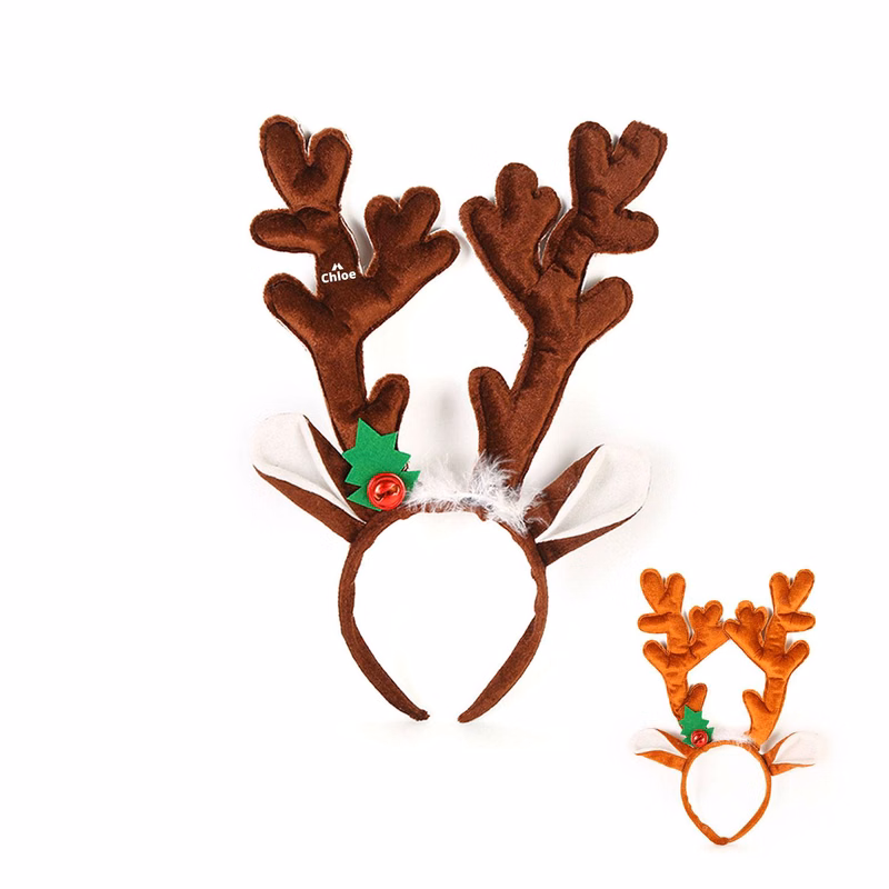 Christmas Fabric Antler Headband