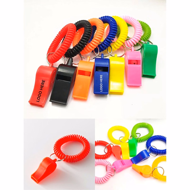 Coil Bracelet Whistle Key Chains