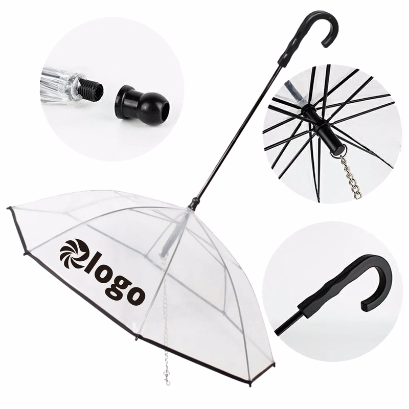 Full Color Pet Dog Small Umbrella with Adjustable Leash
