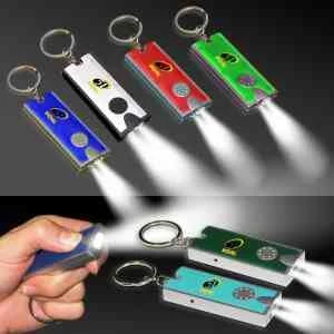Silver & Black LED Flashlight Keychain 1