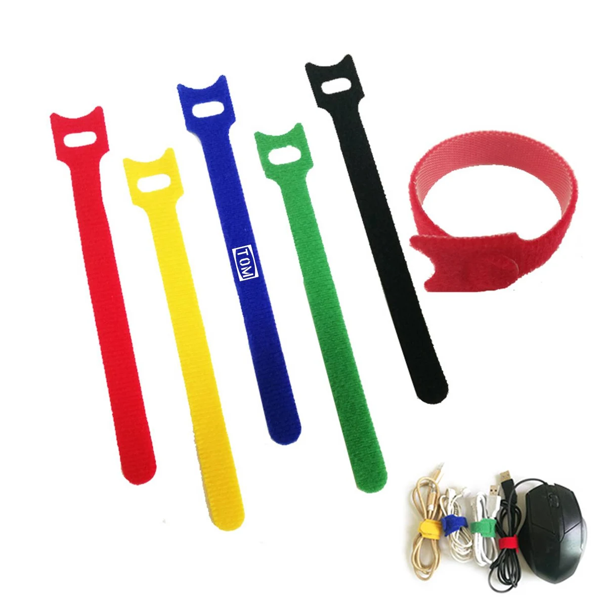 Headphone Charging Data Cable Organization Velcro Strap 1