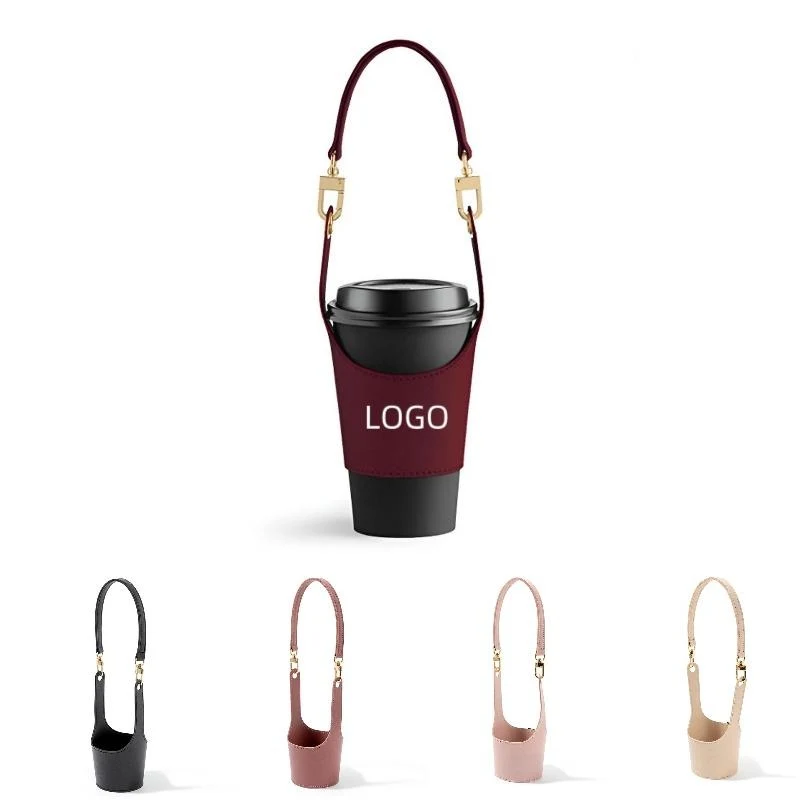 PU Coffee Cup Holder W/ Strap 1