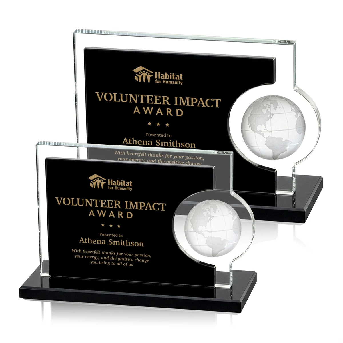 Calvina Globe Award - Black 1