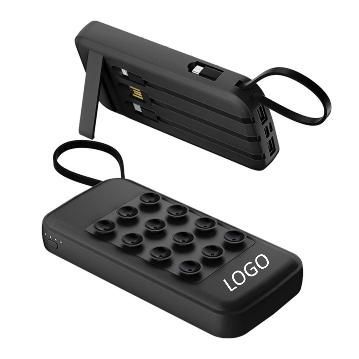 Power bank with suction cup and stand 1