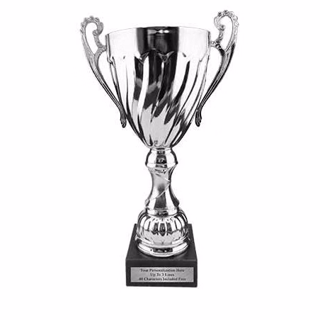 Cup Trophy: 18" Classic Italy style SILVER Metal c