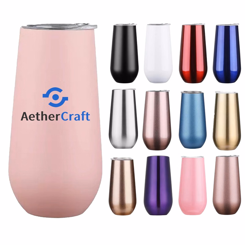 Compact Insulated Steel Cup with Clear Lid