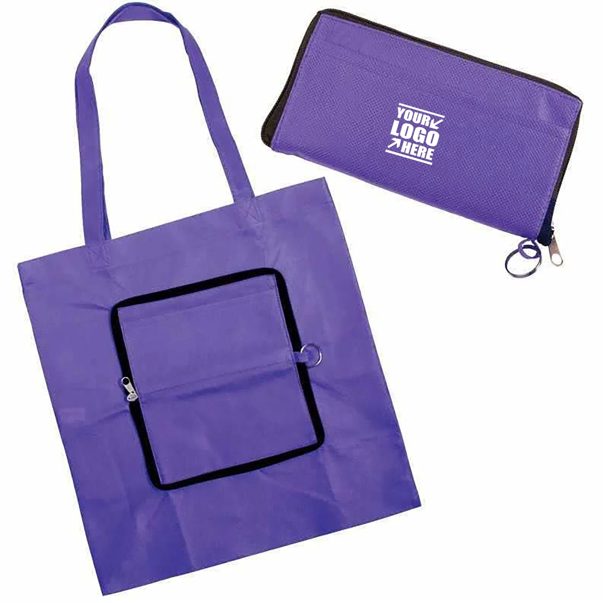 Foldable Grocery Tote Bag, custom tote bag with logo imprint 1