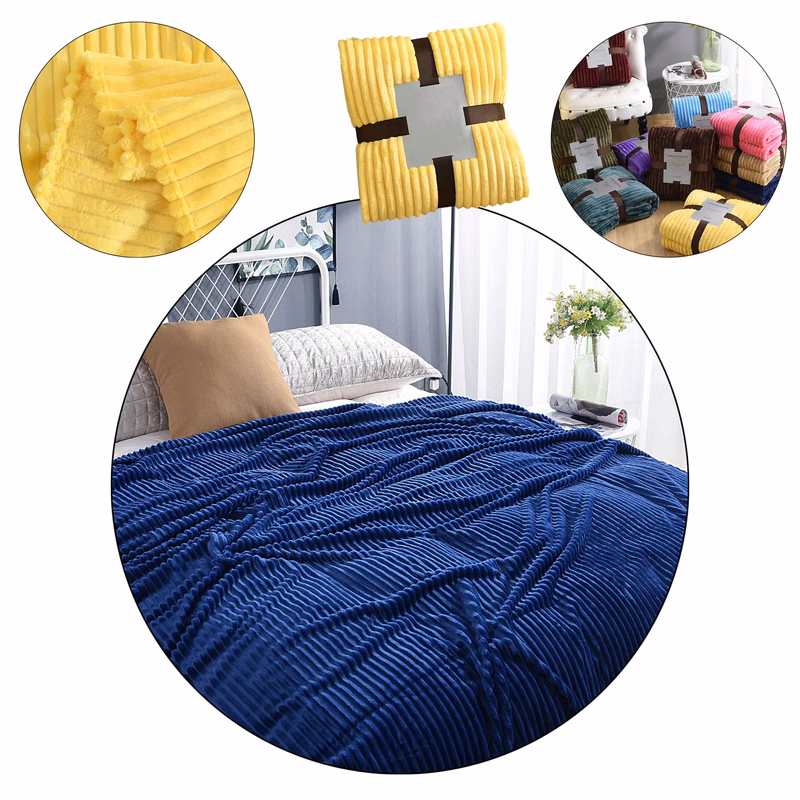 Modern Minimalist Fleece Blanket Mul Sizes Avail