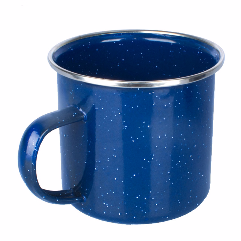 12 OZ Stainless Steel Rim Enamel Cup with Handle