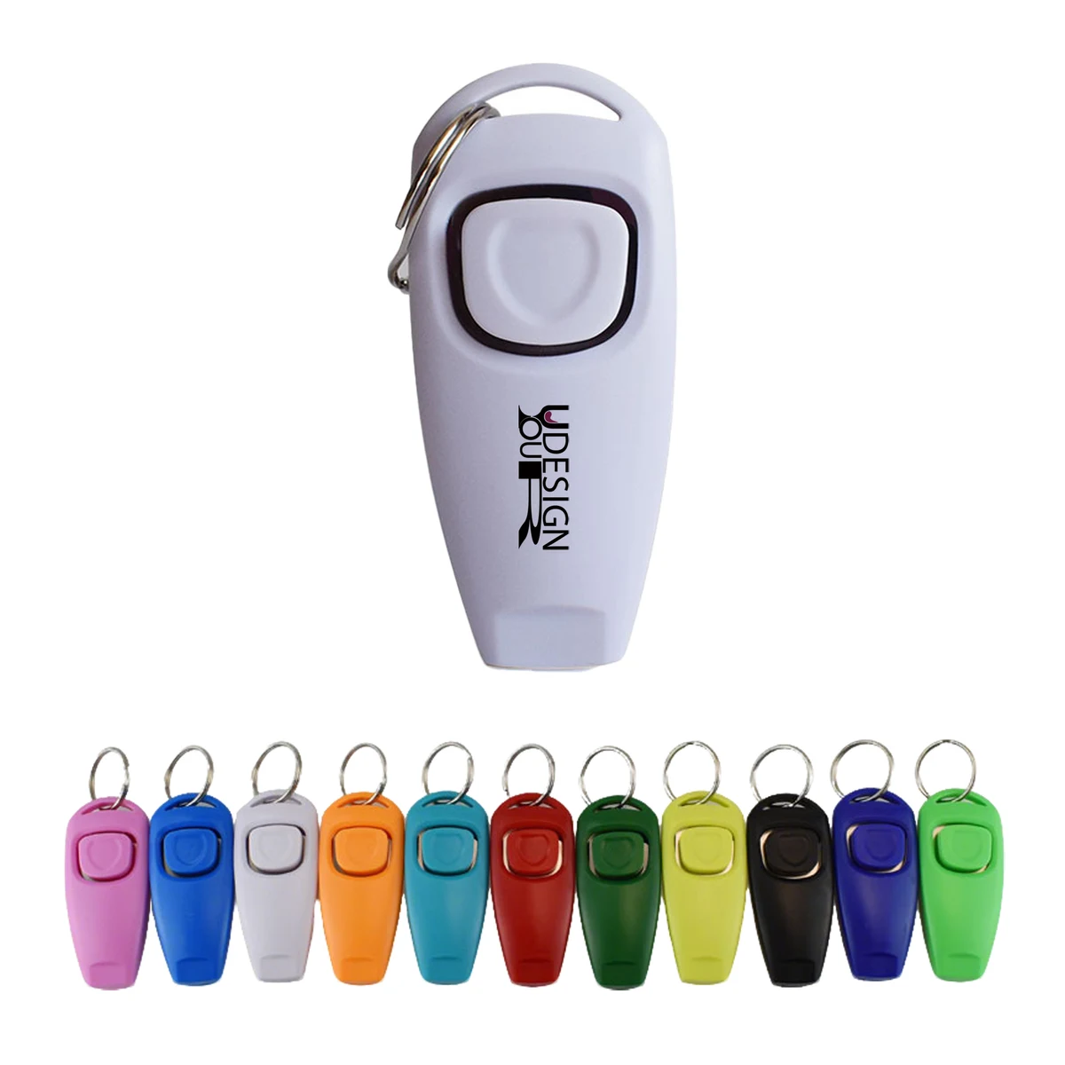 Keychain Two-In-One Dog Training Whistle Clicker Outdoor Survival 1